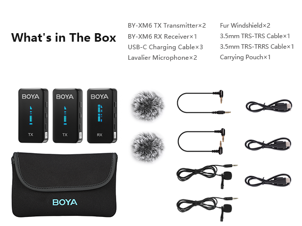 Amazon.com: BOYA BY-XM6-S2 Wireless Lavalier Microphone 2.4