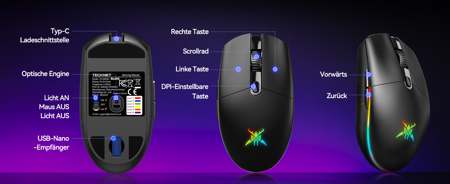 Kabellose Gaming-Maus