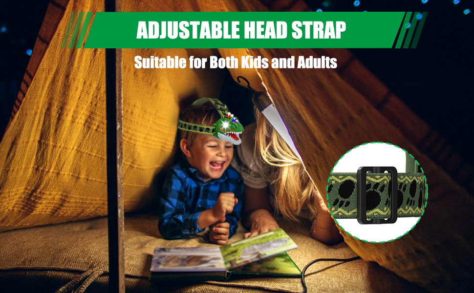 Rechargeable Dinosaur Headlamp