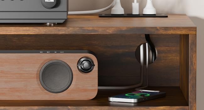 Turntable Shelf with Vinyl Storage