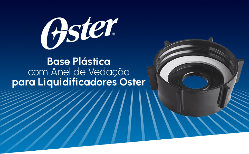 Base Plástica com anel de Vedação para Liquidificadores, Preto, Oster
