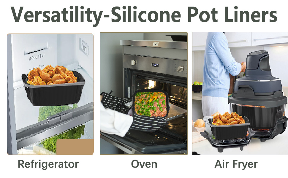 Silicone Air Fryer Liners for Ninja Crispi FN101GY/FN101SG  Ninja Air Fryer Basket