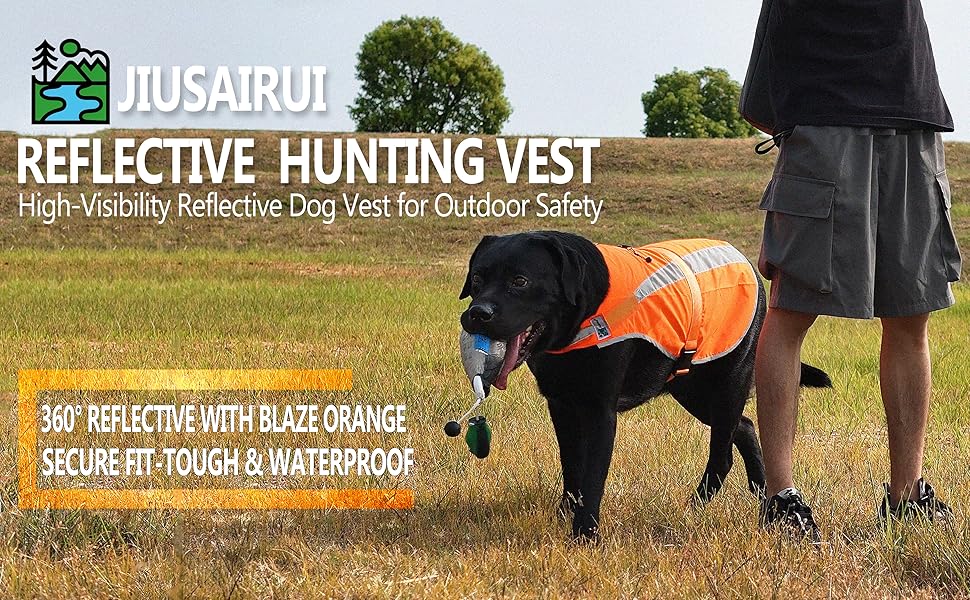 Reflective Dog Hunting Vest Orange