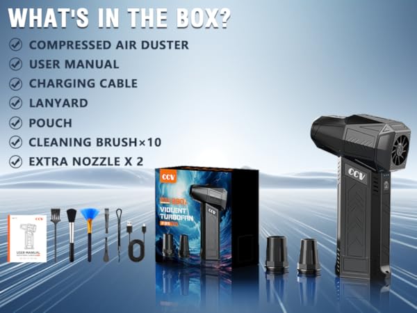 Amazon.com: CCV Compressed Air Duster - 180000RPM Electric