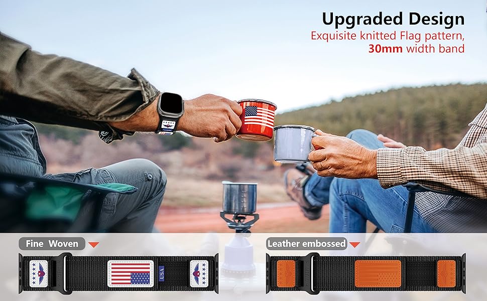velcro apple watch bands for men nylon apple watch band  tactical  chubby cable apple watch band