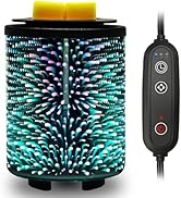 Electric Wax Melt Warmer with Timer (2/4/8H), 7-Color Changing LED Night Light, Removable Silicon...