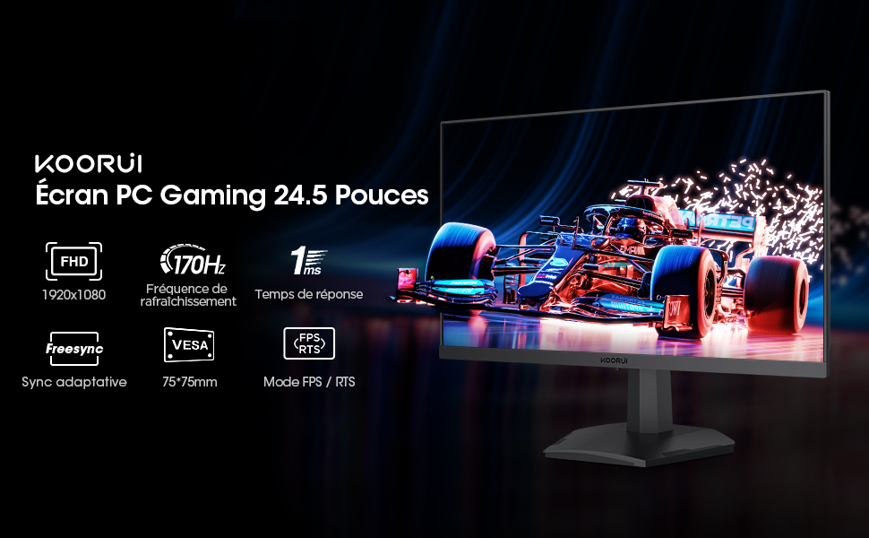 Écran PC Gaming 24.5 Pouces
