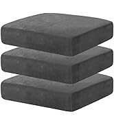 MAXIJIN Velvet Stretch Cushion Covers Fitted Couch Cushion Slipcovers Sofa Seat Cushion Covers fo...