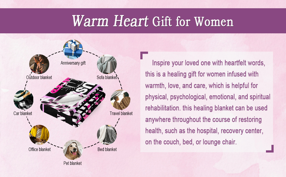 Breast Cancer Blanket Gift, Breast Cancer Inspirationa Gift