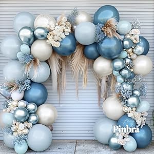 slate blue balloon garland