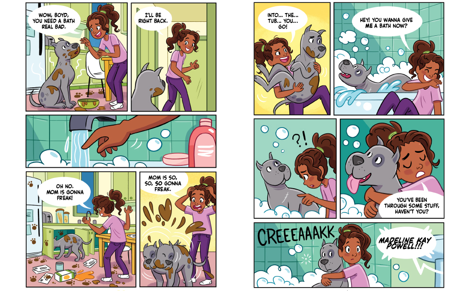 Sample pages from Animal Rescue Friends