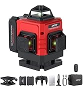 XUNTOP 16 Line 4 X 360° Laser Level(Class 2 Laser, 1mW Power Output) Pulse & Manual Mode Laser Le...