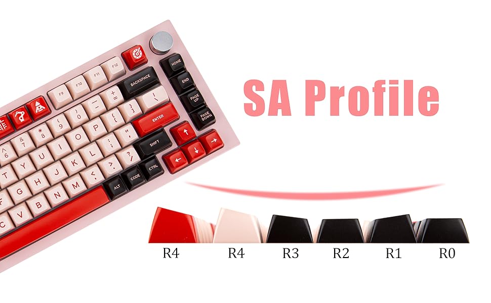 BowJian DoubleShot Injection 172 Keys Kit Keycaps, Clone SP Flamingo