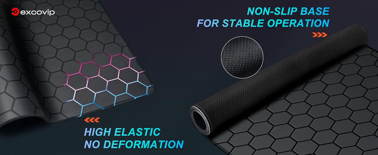 excovip Gaming Mouse Pad,Honeycomb Science Technology Extended Mousepad ...