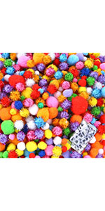 Caydo 2000 Pieces Assorted Sizes Multicolor Pompoms