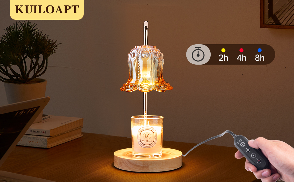 Kuiloapt Candle Warmer Lamp with Timer Electric Candle Lamp Warmer with