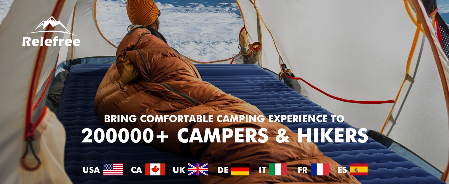 Relefree Sleeping Pad Camping Double Sleeping Pad10CM Ultra Thick