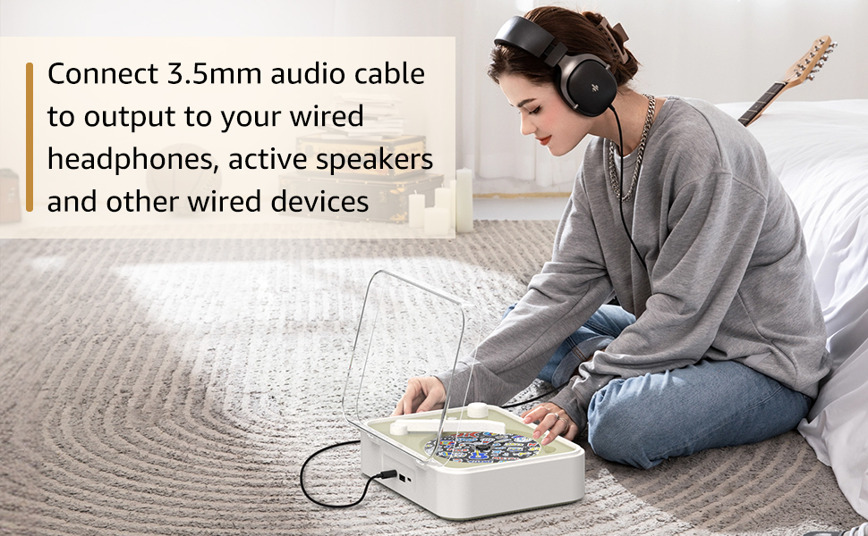 CD Player Portable with Stereo Speakers Desktop Bluetooth