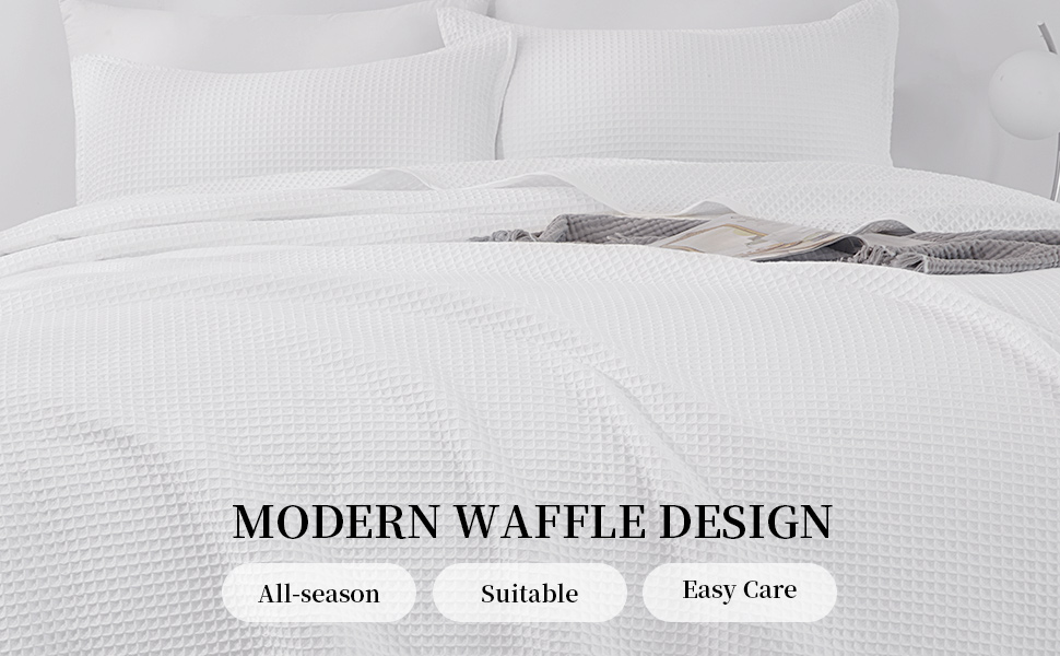 HOMBYS Oversized King Waffle Weave Bedspreads 120x128