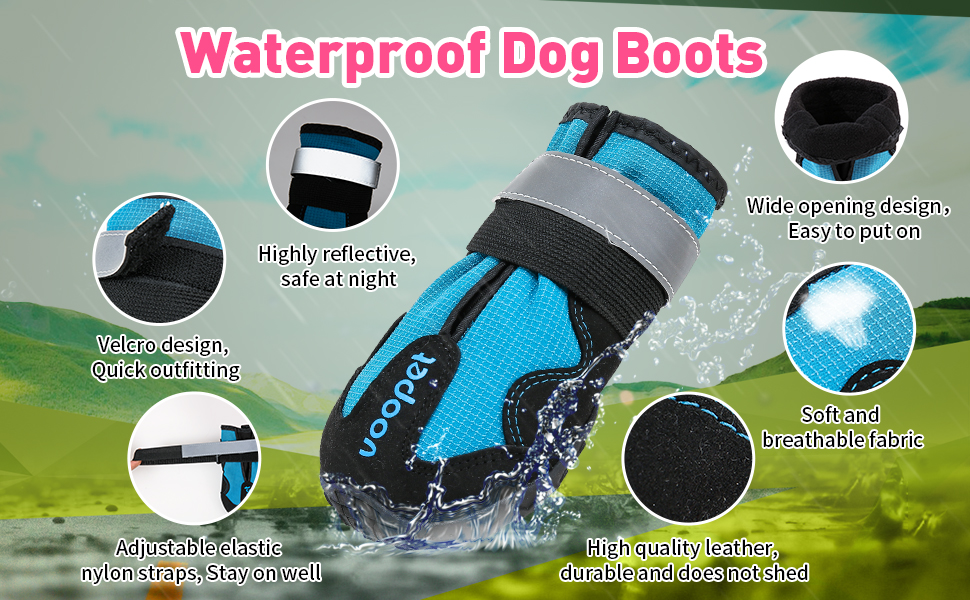 VOOPET Dog Booties for Hot Pavement Dog Shoes Paw