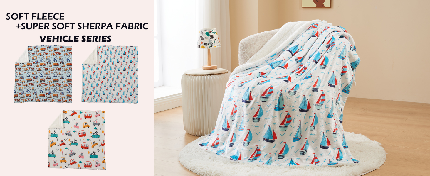 NEWCOSPLAY Sherpa Throw Blanket Cute Soft Aesthetic Fleece