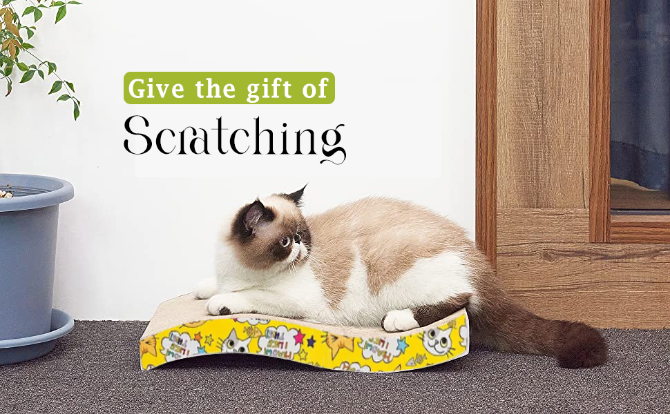 Cature Cat Scratcher Cardboard 2 in 1 Reversible Scratching Pad