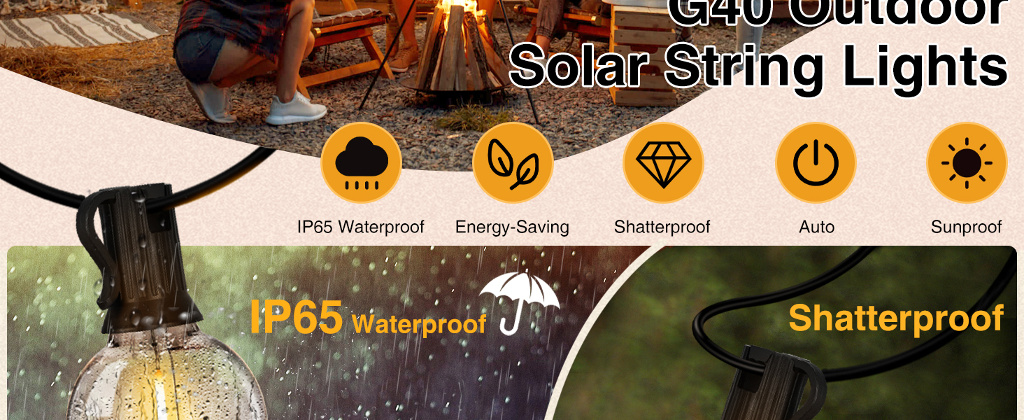 IP65 waterproof and shatterproof  outdoor lights 