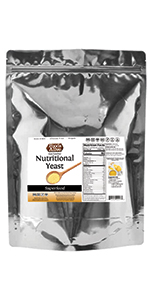 Foods Alive Nutritional Yeast Flakes | Non-Fortified, Plant Based, Vegan Cheese Powder Substitute