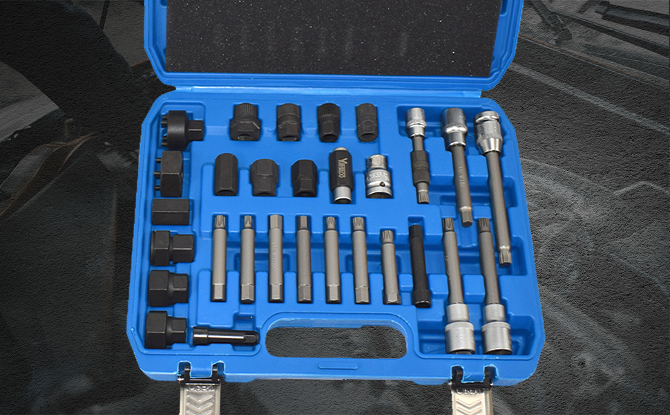 Yuesstloo 30PCS Alternator Pulley Remove Install Tool Kit