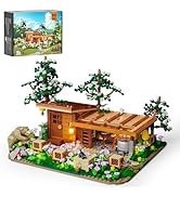 FUNWHOLE Bee-Farm Lighting Building-Bricks Set - Farm Bee Cottage Honey Workshop Collection LED L...