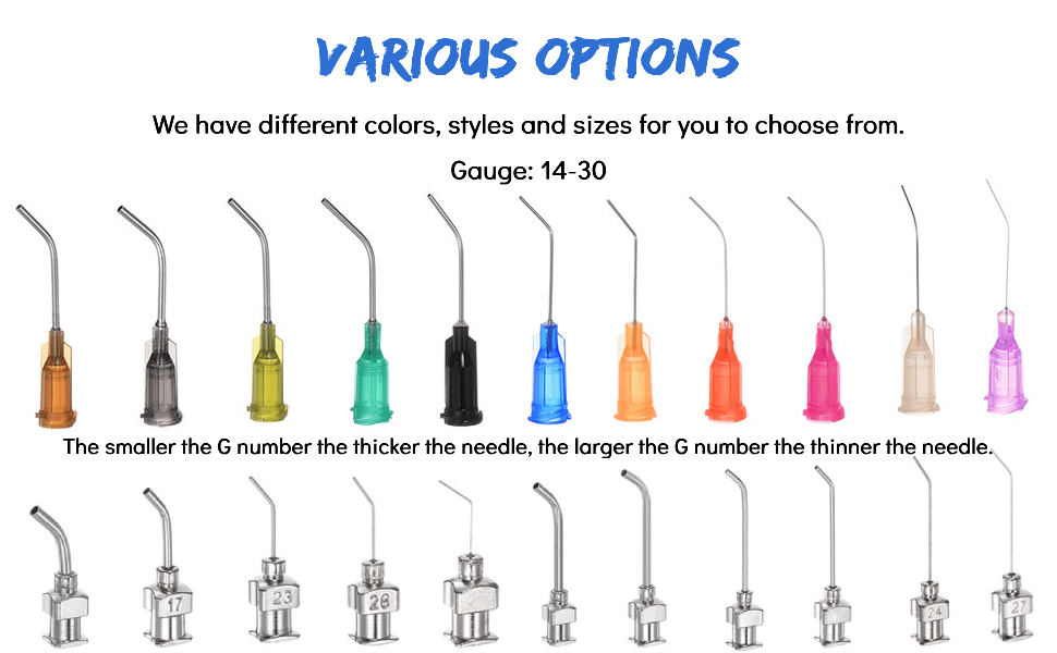 HARFINGTON 12pcs Blunt Tip Dispensing Needles, 14 Gauge 45 Degrees Bent