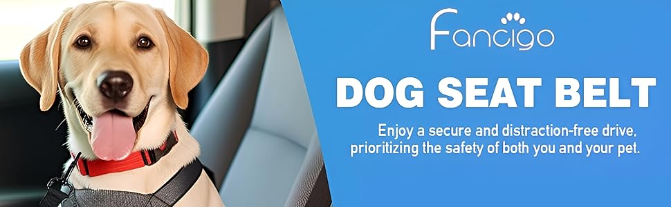 fancigo dog seat belt pink teal navy blue orange