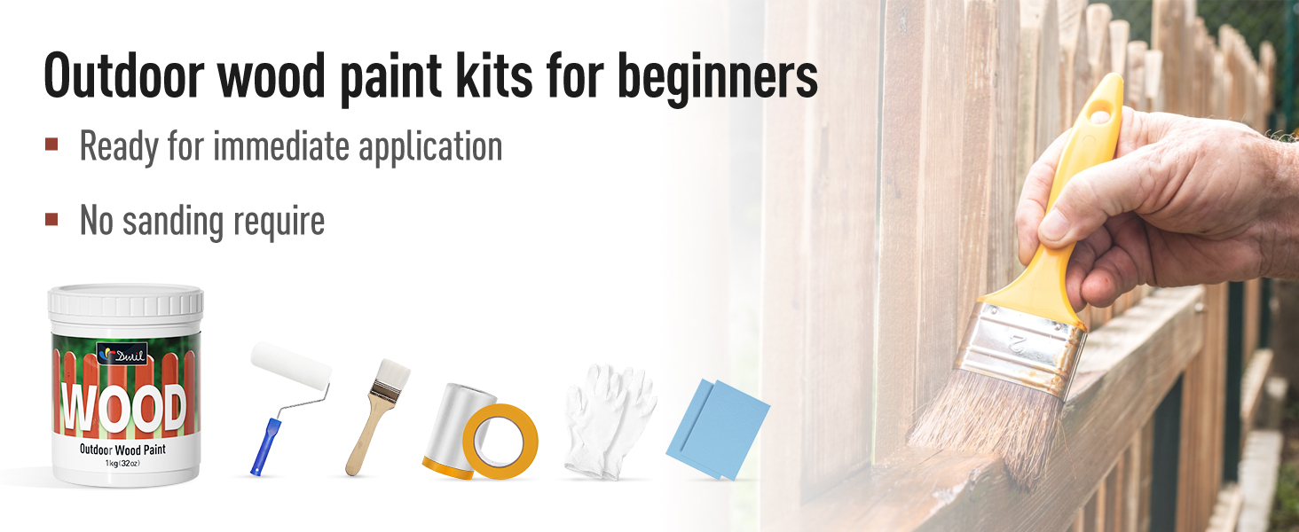 DWIL Outdoor Paint for Wood Fast Dry and No Sanding Matte Finish