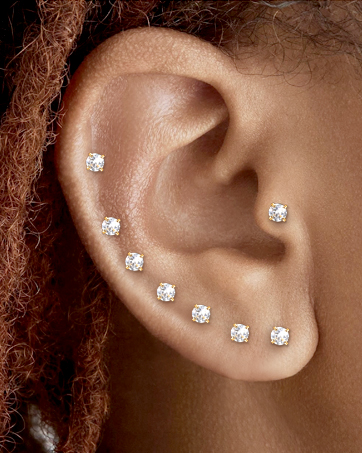 Zircon Stud Earrings set