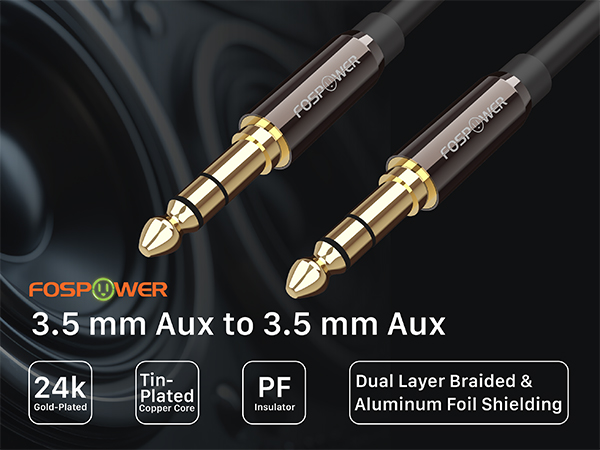 Amazon.com: FosPower Audio Cable 25 FT (2 Pack), Stereo Audio 3.5