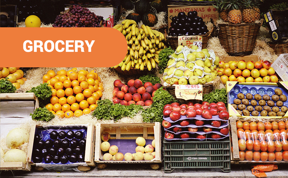 BOOROH Shopping Basket Set of 12, Grocery Basket 16.9" x 11