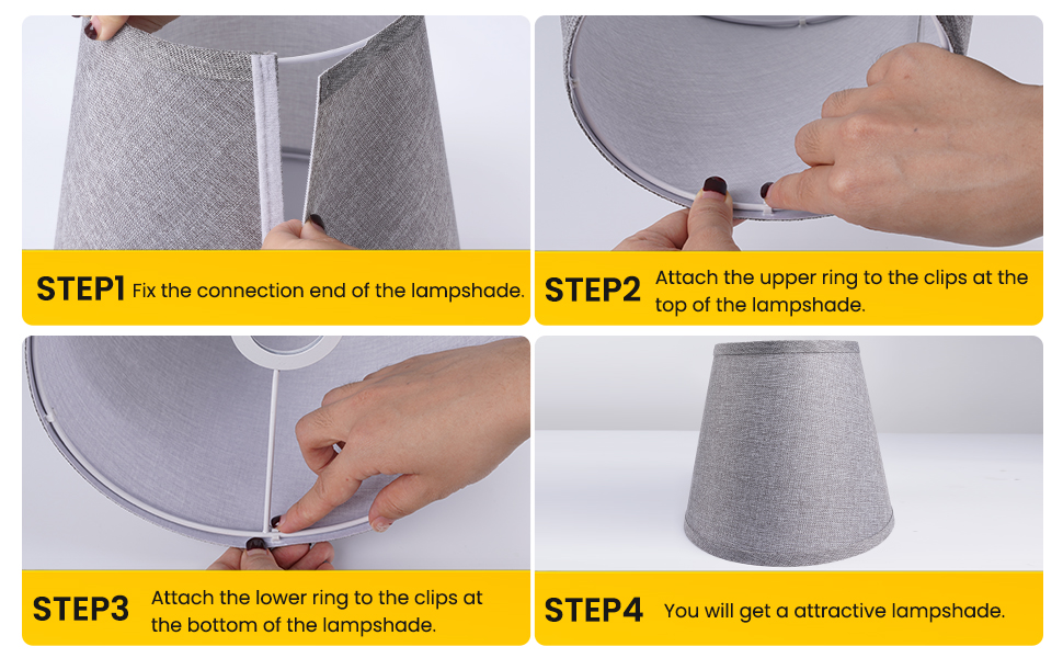 Lamp Shades Set of 2 Lampshades for Table Lamp Floor Lamps, 10x8.5x6.5