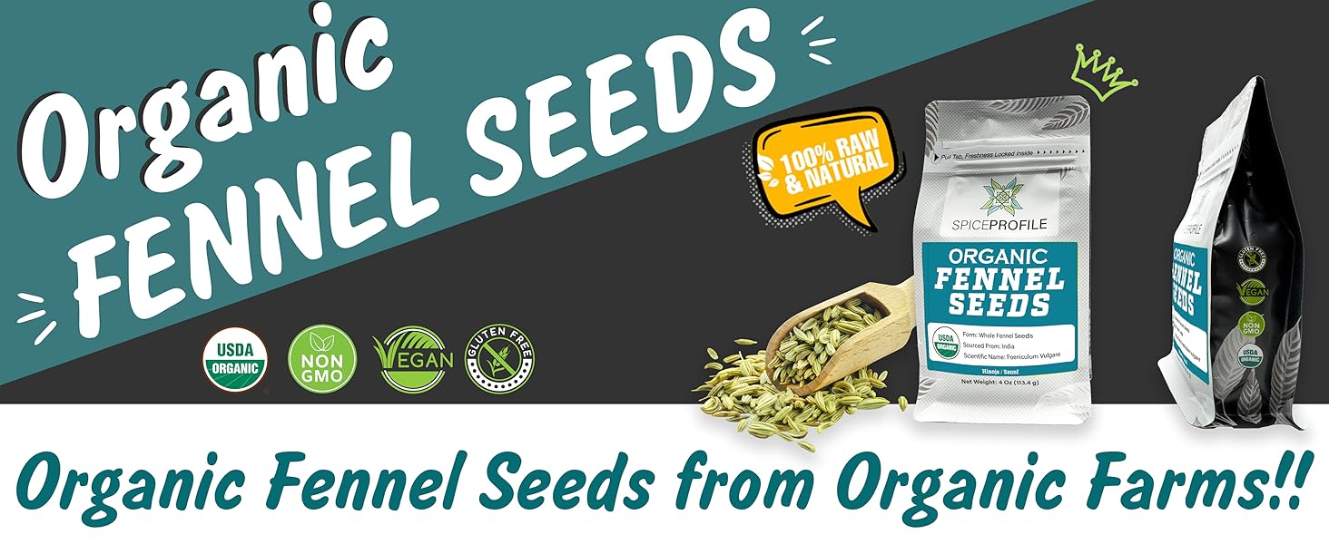 Organic Whole Fennel Seeds