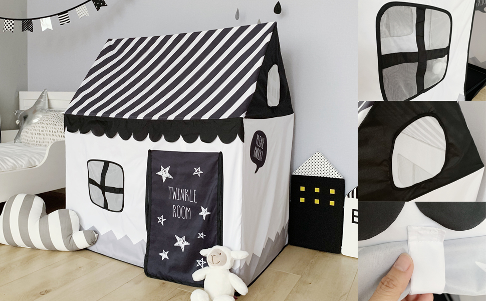 Girl Tents Indoor Playhouses,Kids Playhouse with 3 Windows