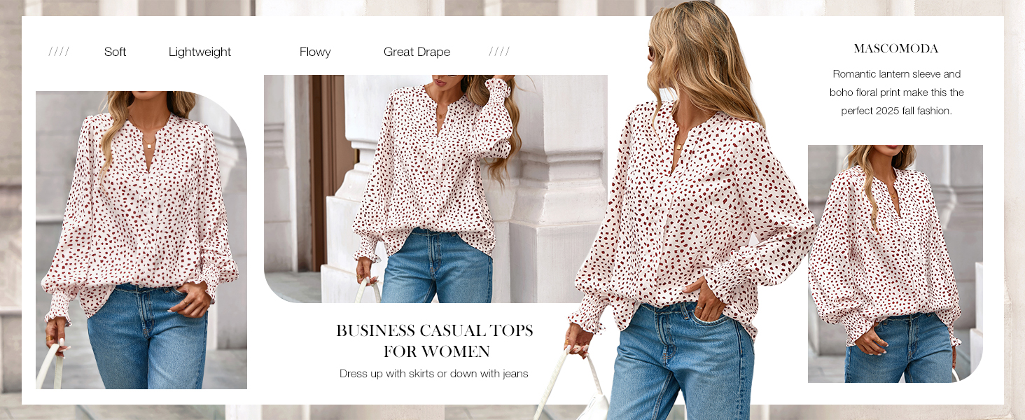 MASCOMODA womens clothing office tops for women work womens summer tops dressy casual