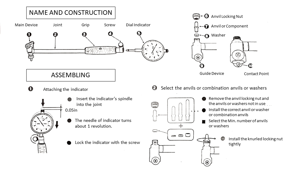 Accusize Industrial Tools 26 inch by 0.0005'' Digital Bore Gage, Stem