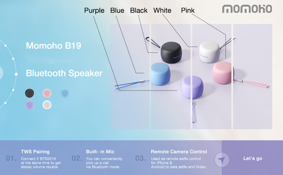 MOMOHO Loud Bluetooth Speaker with TF Card Slot