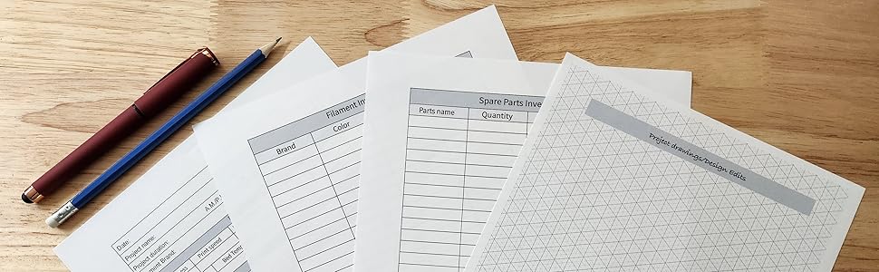 3D Printing project & maintenance log book: A simple, all-in-one log for recording, tracking quality prints and printer care. | 8.25x11 inches, 180 ... graphs for simple sketches or 3d designs. 2 Log book interior features