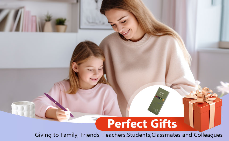 FIOVER Pens 6Pcs Gel Pens, 0.7mm Medium Point Smooth