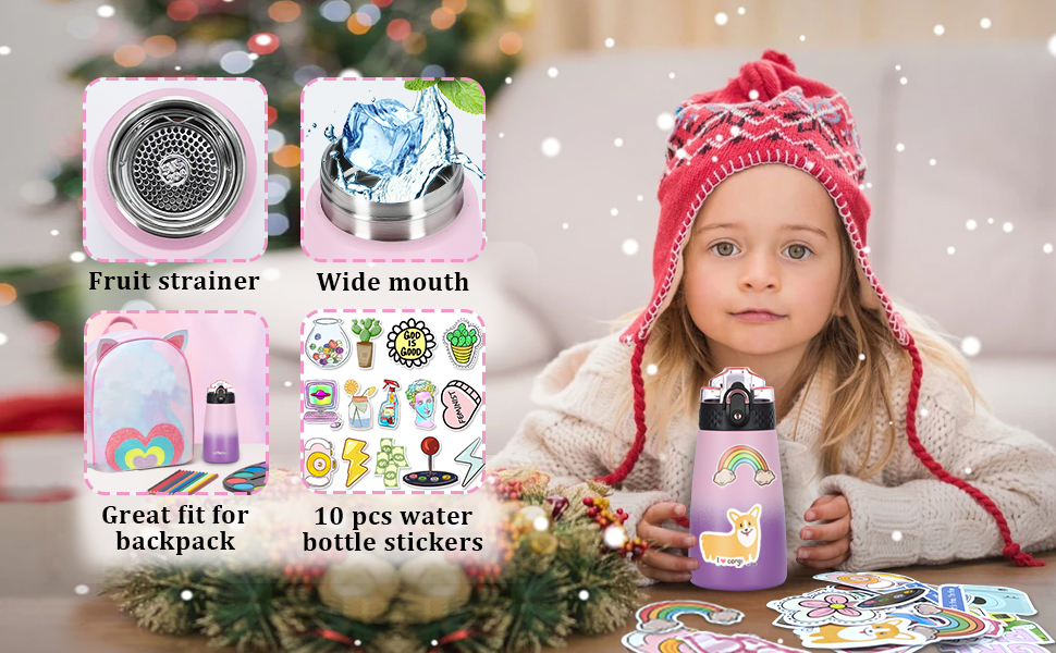 TODDLER WATER BOTTLES WITH STRAW 