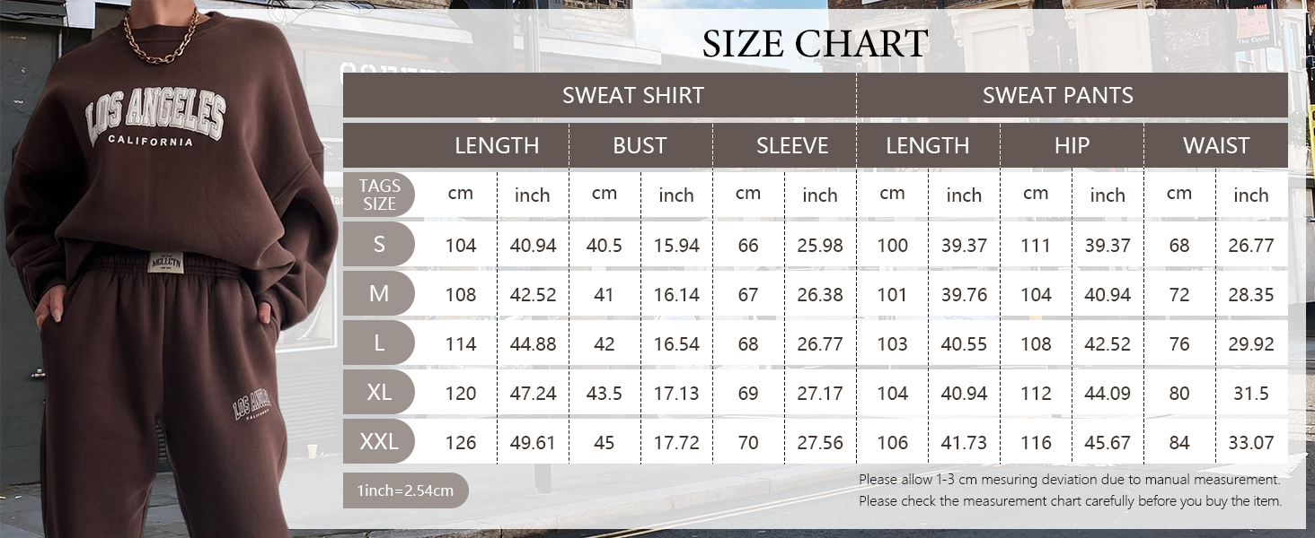 Womens 2 Piece Outfits Long Sleeve Sweatsuits Sets Fleece Sweatshirts with Joggers Sweatpants