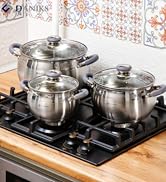 Daniks Modern Batterie de Cuisine INOX avec Couvercles en Verre - 6 Pièces, Tous Feux Dont Induction - Poignées en Silic F779e735 8bf7 4ff9 8a00 90281b3d1ecc. CR32,0,1368,1500 PT0 SX166 V1