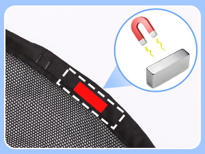 the magnetic magnet on the back of the backpack