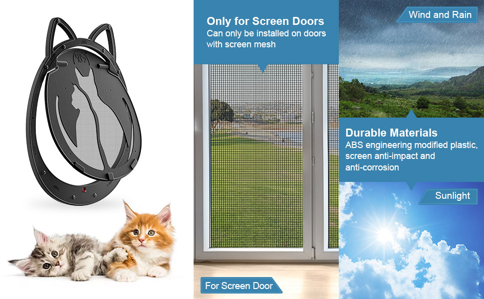 ALUMANI Cat Screen Door,Inside Opening 9.5 * 10 Inch Cat