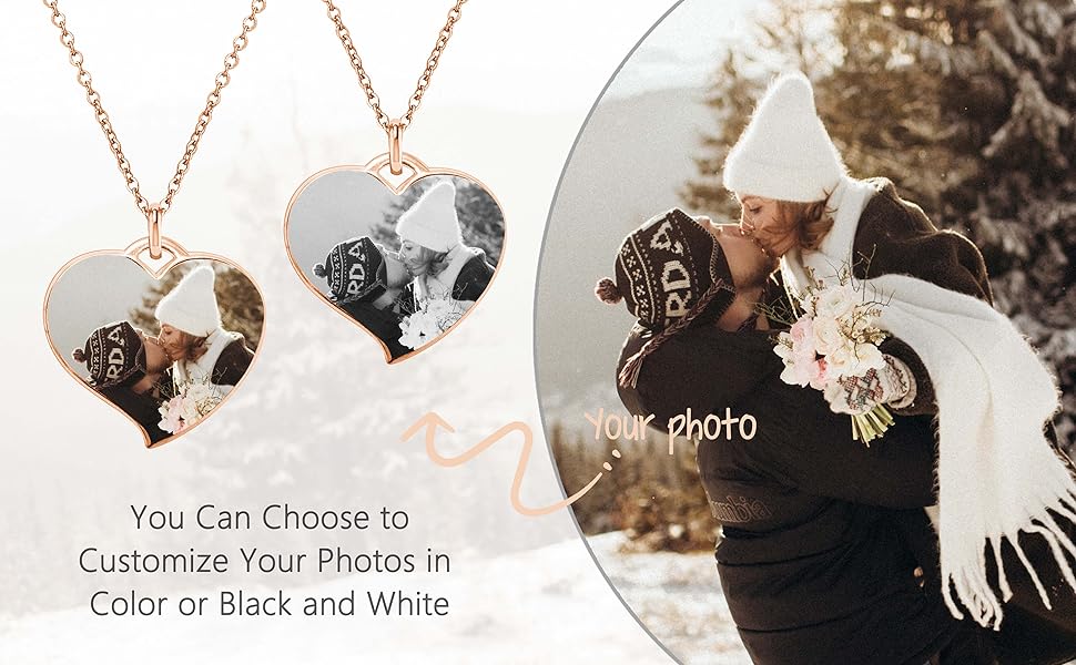 LOFART Picture Necklace Personalized Photo Necklace